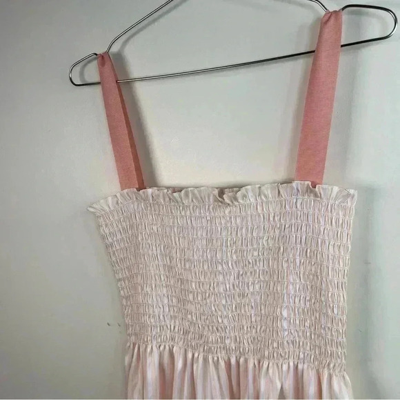 Petersyn Pink And White Cherish Striped Smocked Maxi Dress - Picture 4 of 8